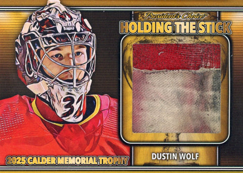 Dustin Wolf Holding the Stick - Candidates Gold 1/1