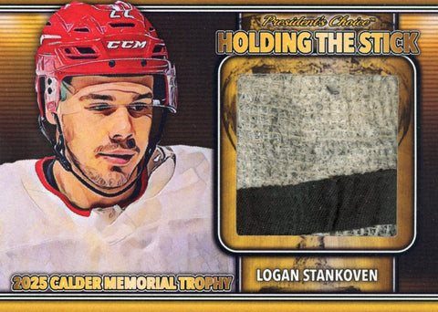 Logan Stankoven Holding the Stick - Candidates Gold 1/1