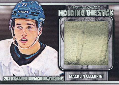 Macklin Celebrini Holding the Stick - Candidates Silver 3/4