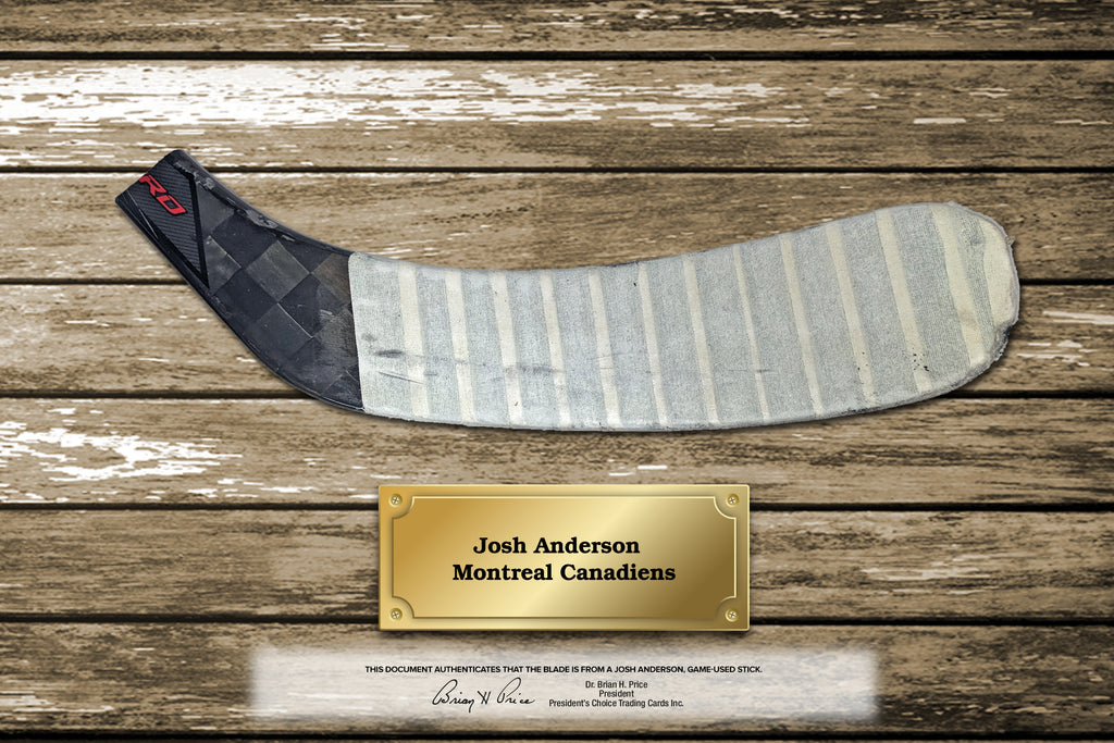 Josh Anderson Game Used Stick Blade