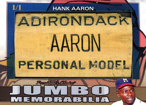 Hank Aaron Jumbo Memorabilia 1/1