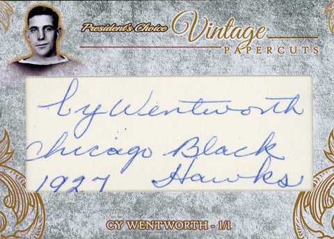 Cy Wentworth #2 Vintage PaperCuts 1/1