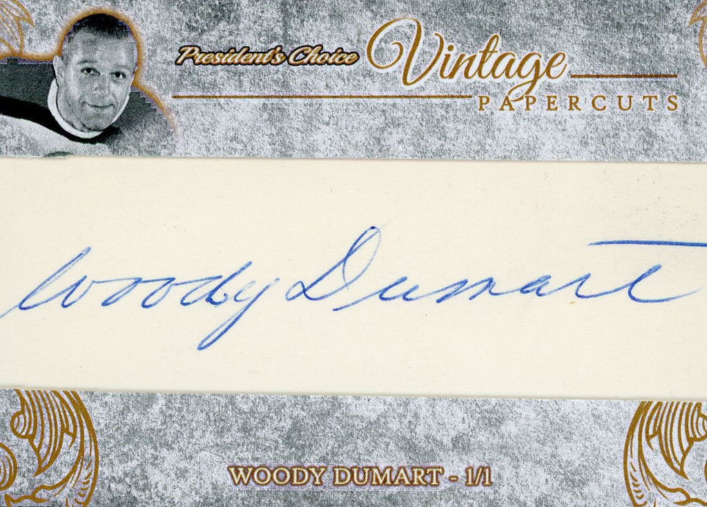 Woody Dumart #3 Vintage PaperCuts 1/1