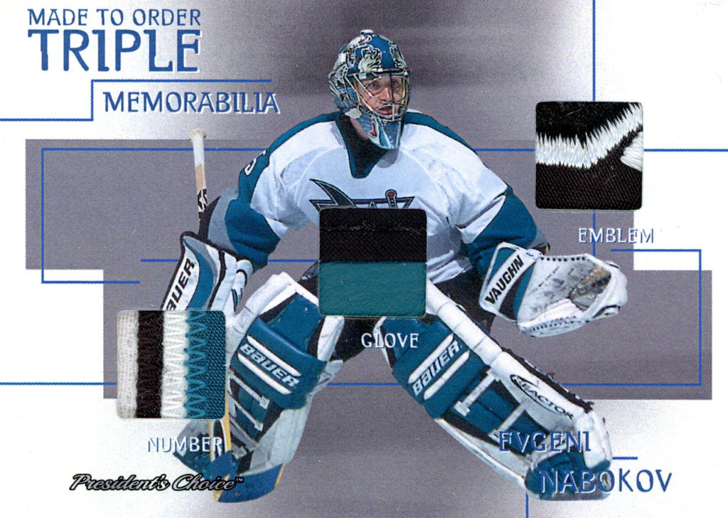 Evgeni Nabokov 1/1 Made To Order Triple Memorabilia