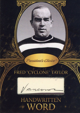 Fred "Cyclone" Taylor Handwritten Word - Black #1 1/1