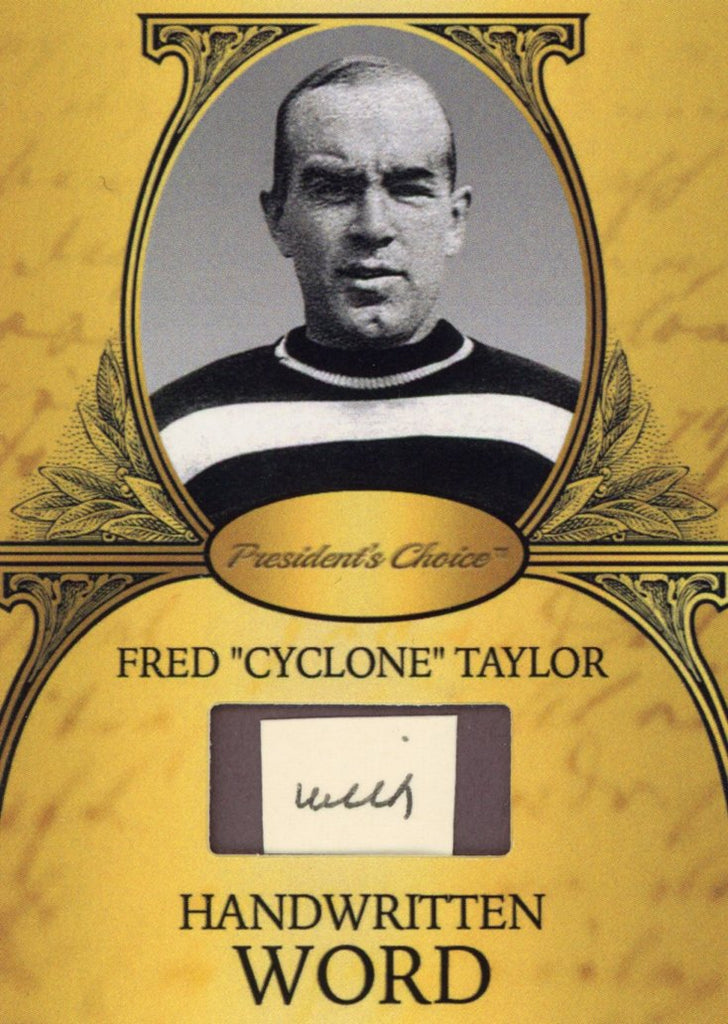 Fred "Cyclone" Taylor Handwritten Word - Gold #1 3/9