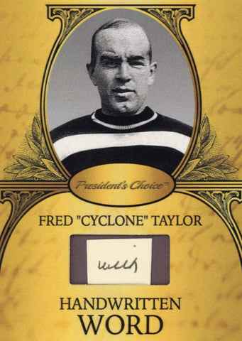 Fred "Cyclone" Taylor Handwritten Word - Gold #1 3/9