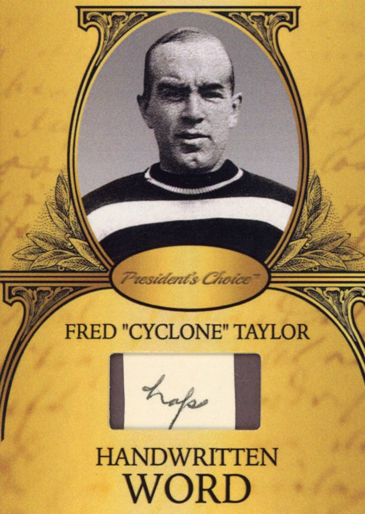 Fred "Cyclone" Taylor Handwritten Word - Gold #1 4/9