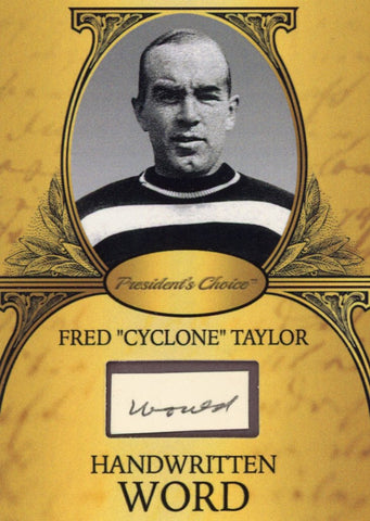 Fred "Cyclone" Taylor Handwritten Word - Gold #1 7/9