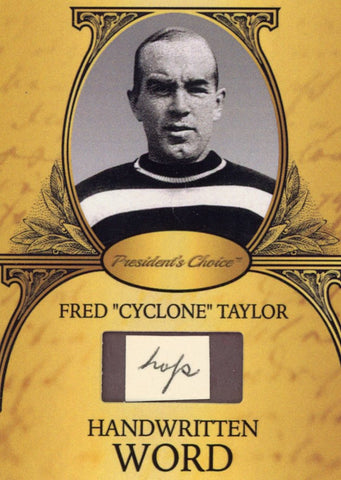 Fred "Cyclone" Taylor Handwritten Word - Gold #1 8/9