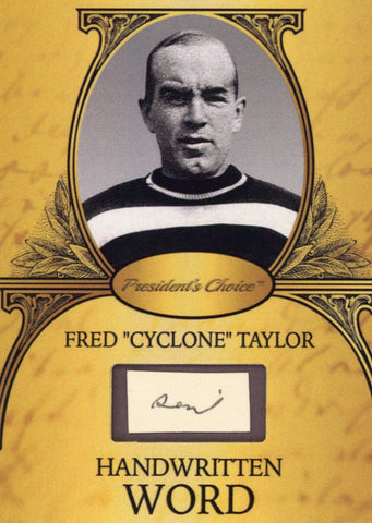 Fred "Cyclone" Taylor Handwritten Word - Gold #1 9/9
