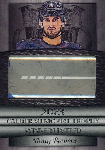 Matty Beniers Calder Memorial Winners - Limited Silver 9/10