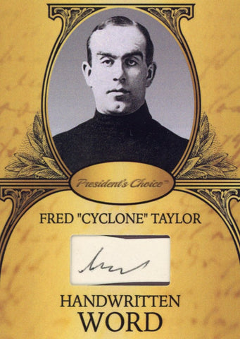 Fred "Cyclone" Taylor Handwritten Word - Gold #2 2/9