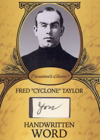 Fred "Cyclone" Taylor Handwritten Word - Gold #2 3/9