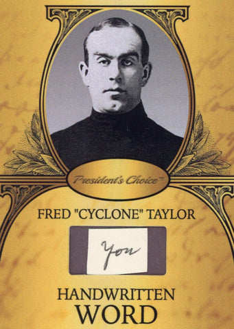 Fred "Cyclone" Taylor Handwritten Word - Gold #2 7/9