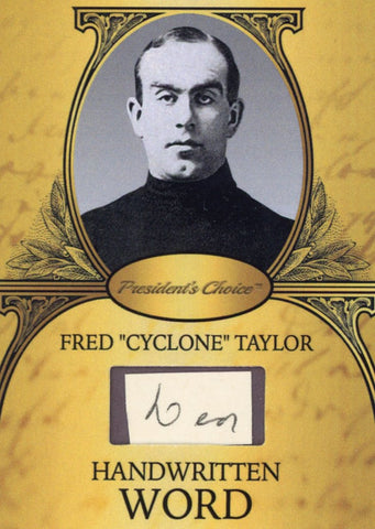 Fred "Cyclone" Taylor Handwritten Word - Gold #2 8/9