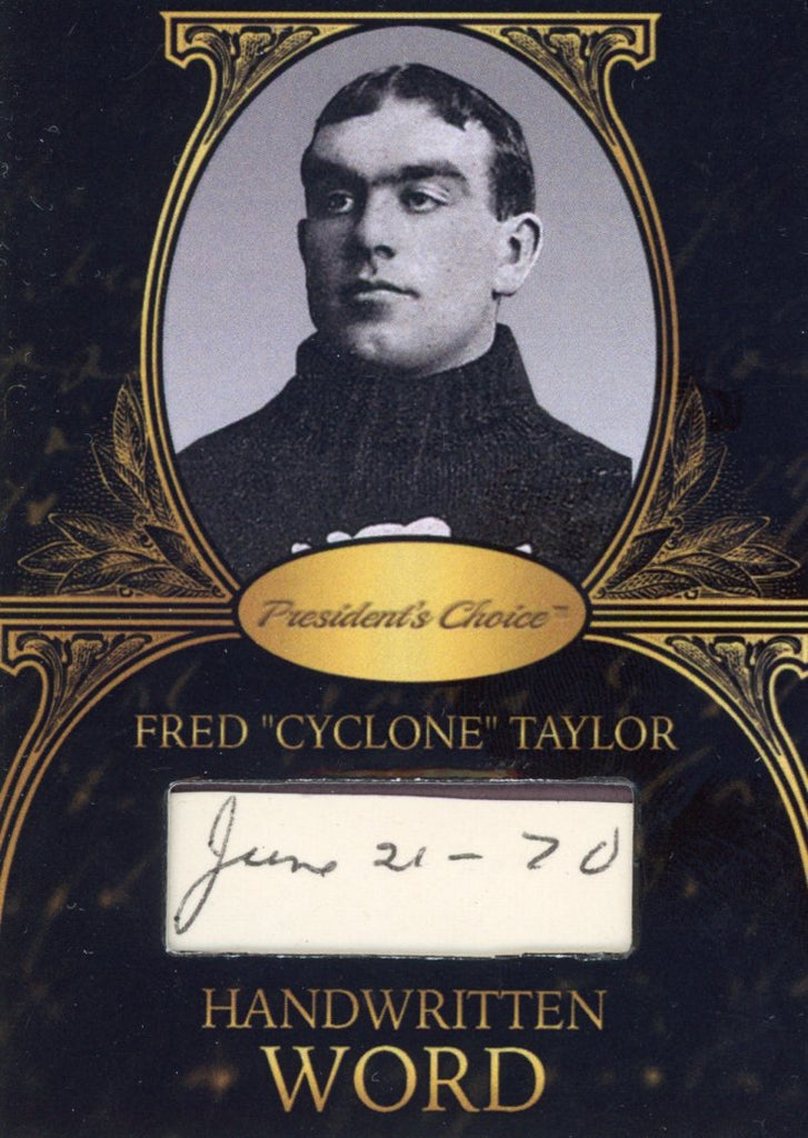 Fred "Cyclone" Taylor Handwritten Word - Black #3 1/1