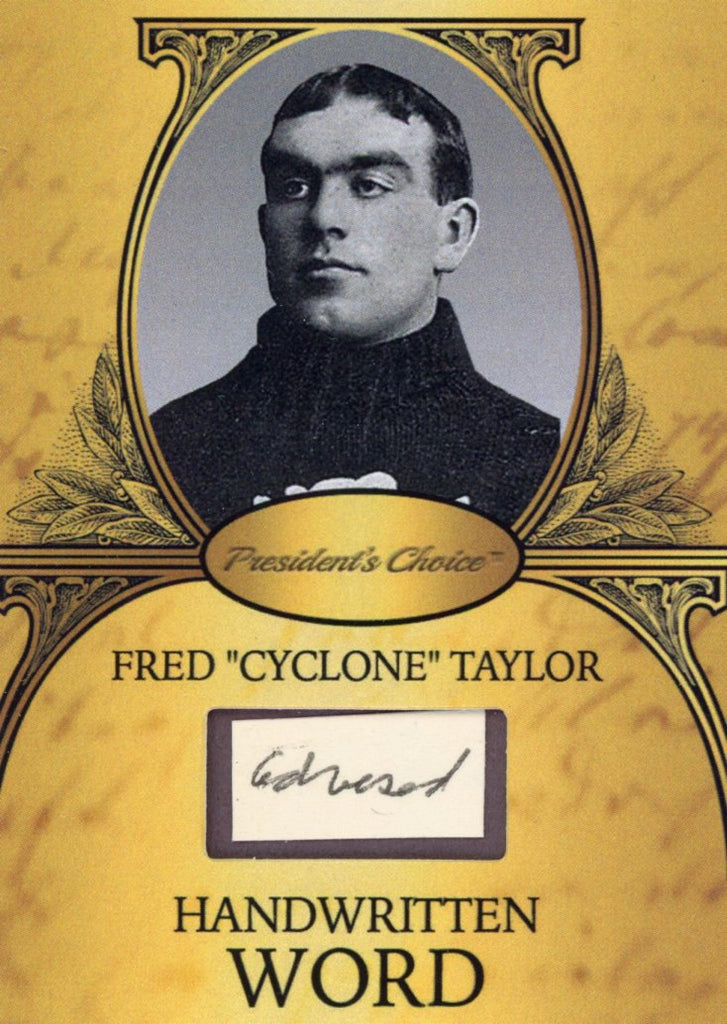 Fred "Cyclone" Taylor Handwritten Word - Gold #3 1/9