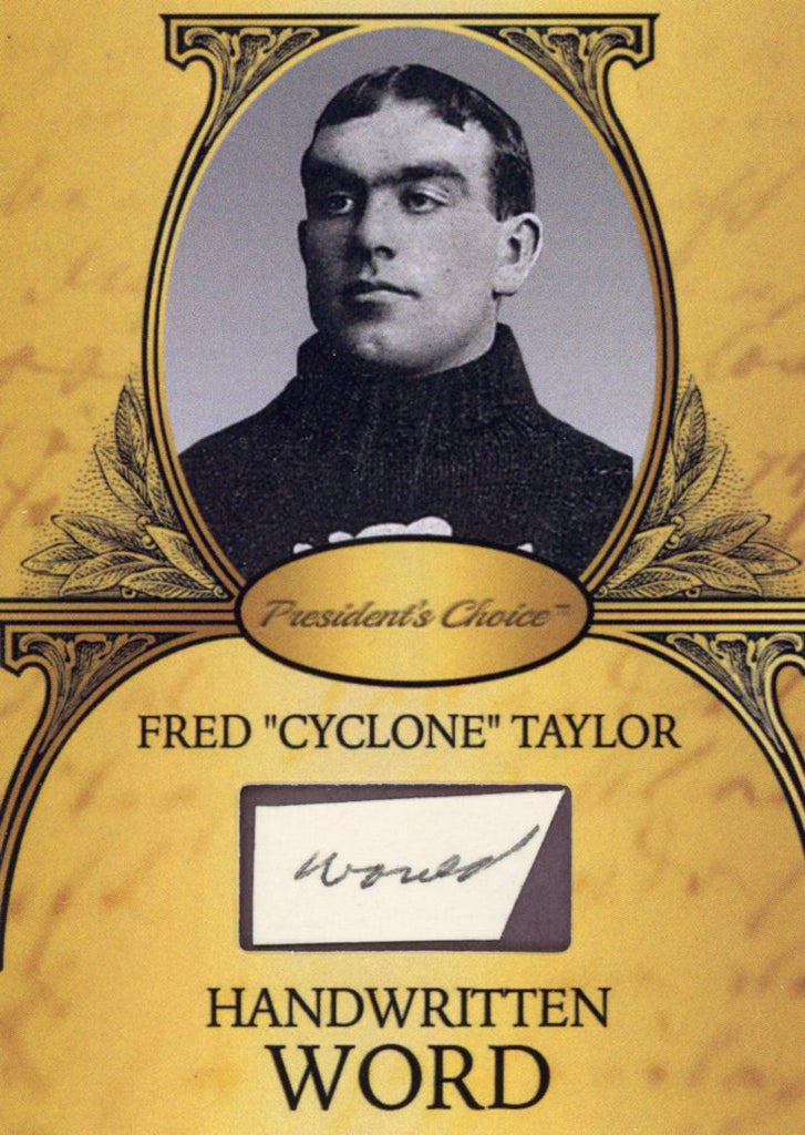 Fred "Cyclone" Taylor Handwritten Word - Gold #3 5/9