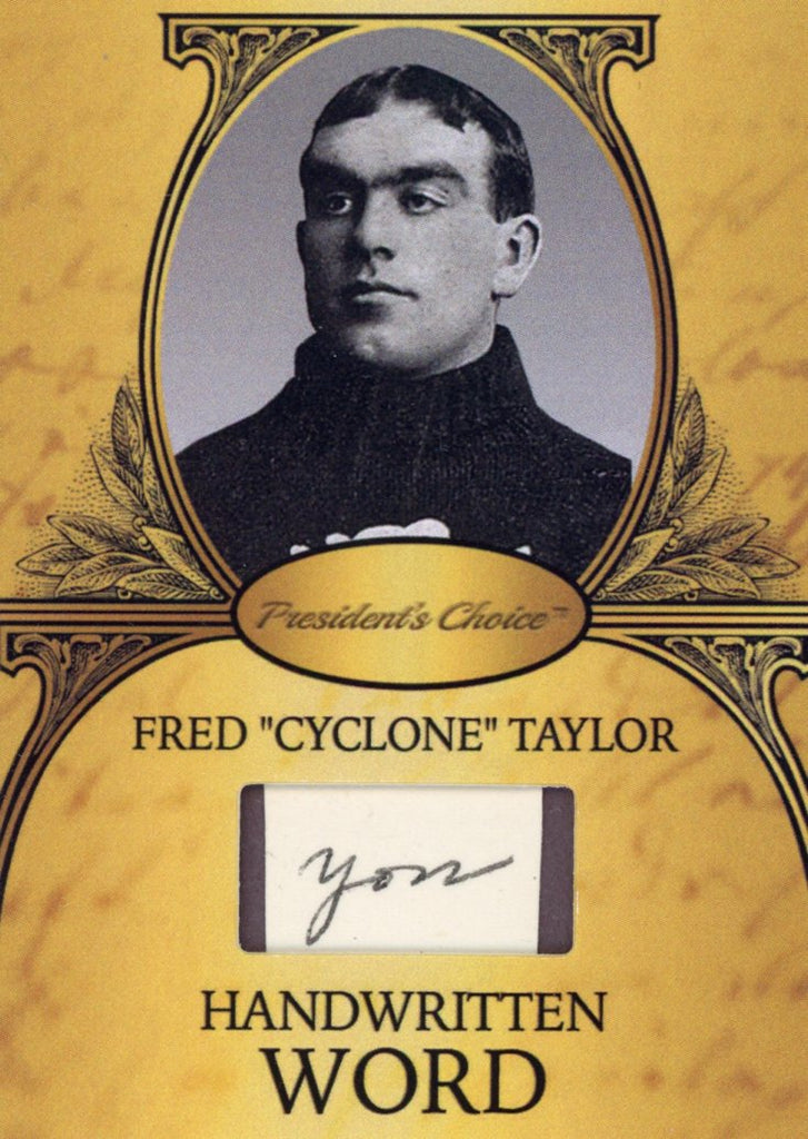 Fred "Cyclone" Taylor Handwritten Word - Gold #3 6/9