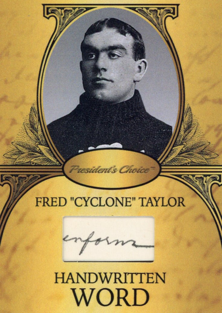 Fred "Cyclone" Taylor Handwritten Word - Gold #3 7/9