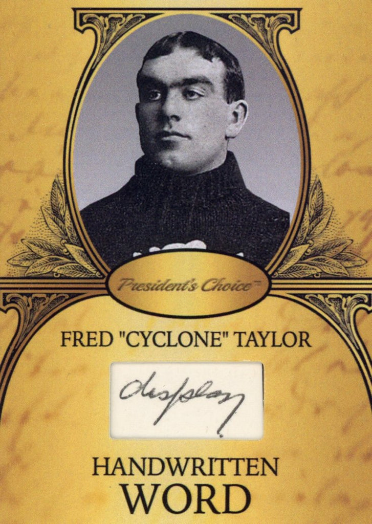 Fred "Cyclone" Taylor Handwritten Word - Gold #3 8/9