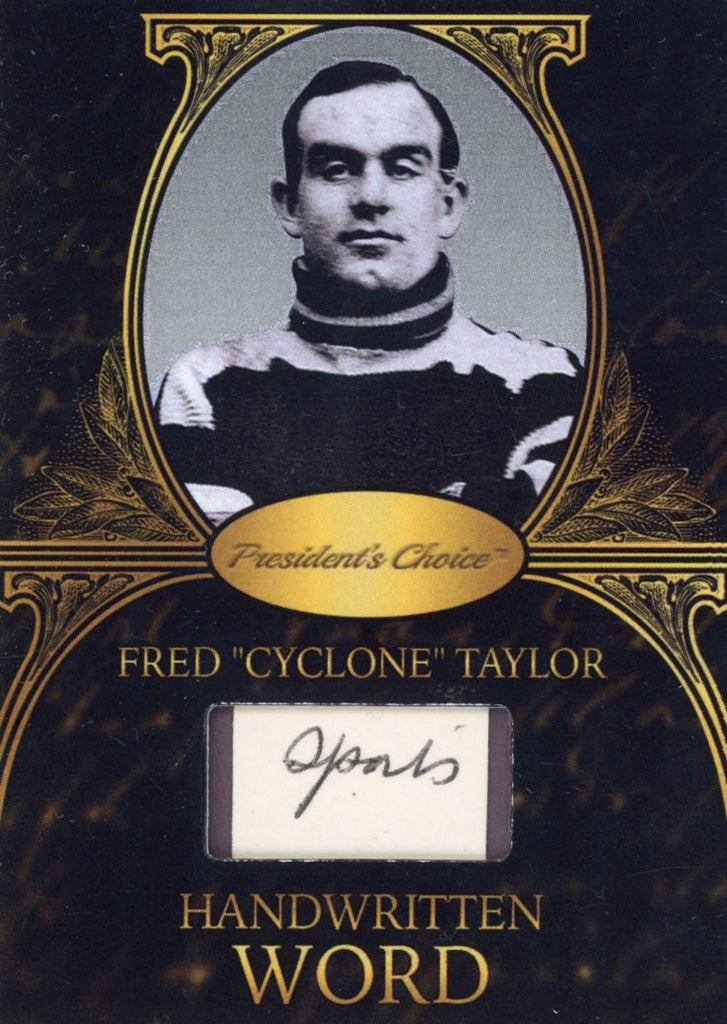 Fred "Cyclone" Taylor Handwritten Word - Black #4 1/1