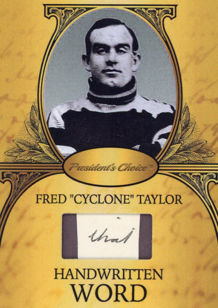 Fred "Cyclone" Taylor Handwritten Word - Gold #4 1/9