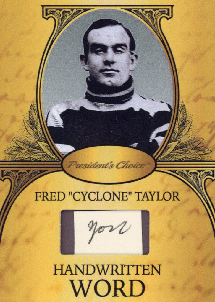 Fred "Cyclone" Taylor Handwritten Word - Gold #4 2/9