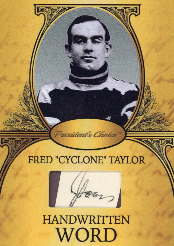 Fred "Cyclone" Taylor Handwritten Word - Gold #4 3/9