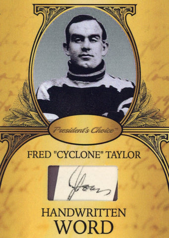 Fred "Cyclone" Taylor Handwritten Word - Gold #4 3/9