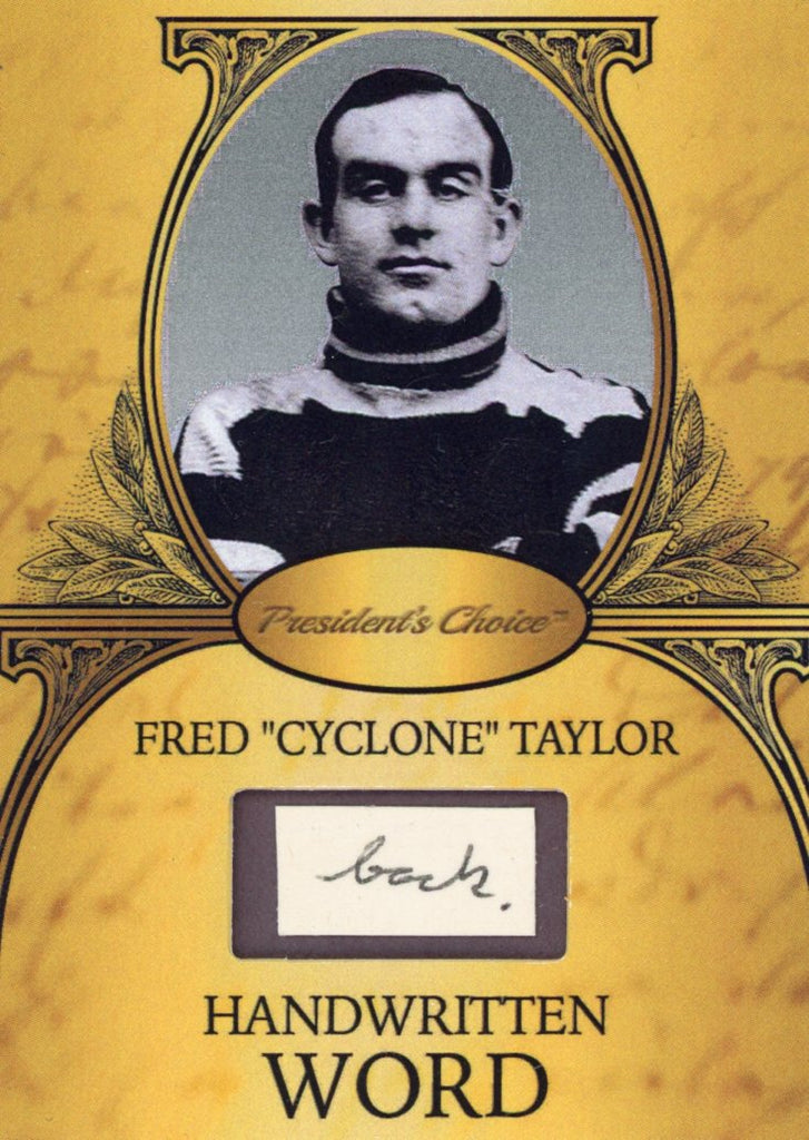 Fred "Cyclone" Taylor Handwritten Word - Gold #4 4/9