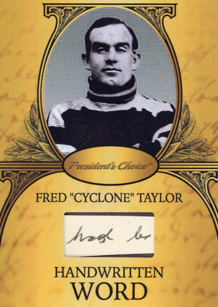 Fred "Cyclone" Taylor Handwritten Word - Gold #4 5/9