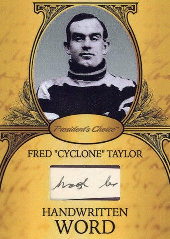Fred "Cyclone" Taylor Handwritten Word - Gold #4 5/9