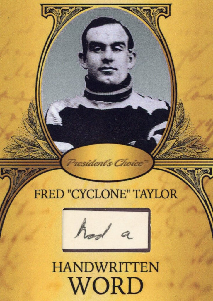 Fred "Cyclone" Taylor Handwritten Word - Gold #4 6/9