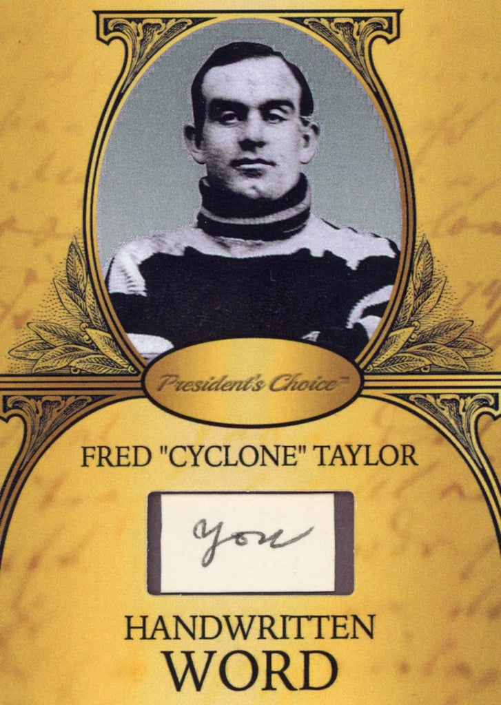 Fred "Cyclone" Taylor Handwritten Word - Gold #4 7/9
