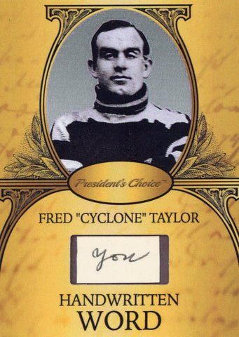 Fred "Cyclone" Taylor Handwritten Word - Gold #4 7/9