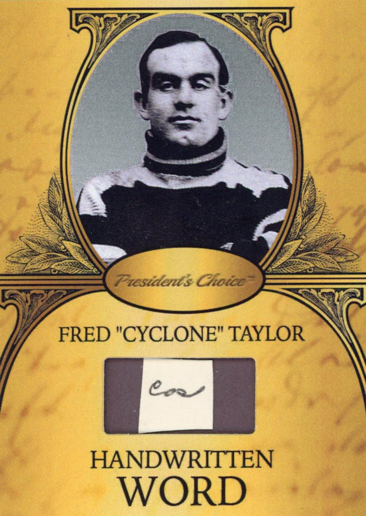 Fred "Cyclone" Taylor Handwritten Word - Gold #4 8/9