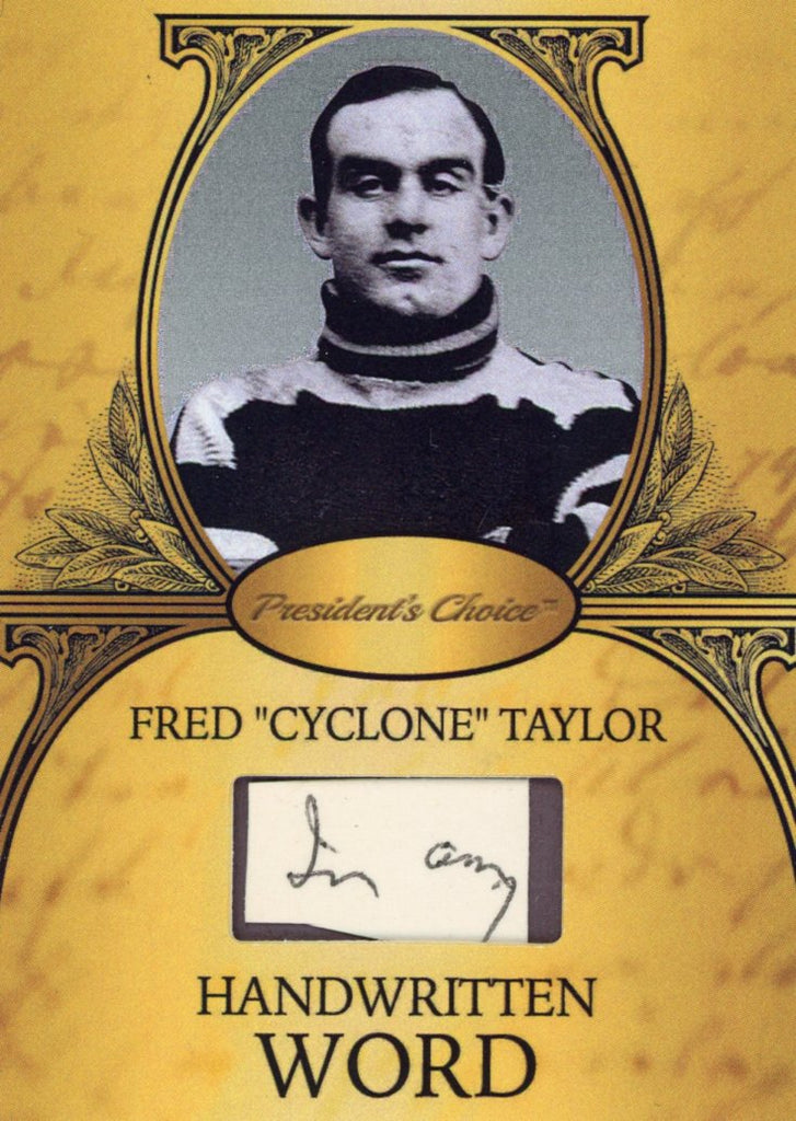 Fred "Cyclone" Taylor Handwritten Word - Gold #4 9/9