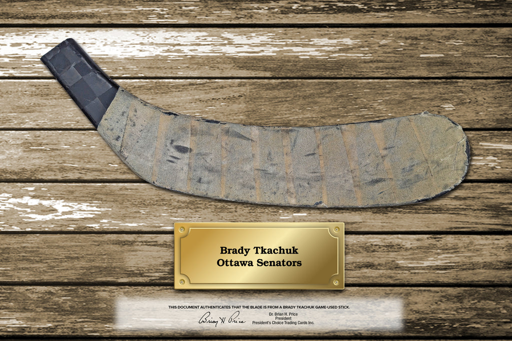 Brady Tkachuk Game Used Stick Blade