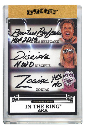 Brutus Beefcake AKA In the Ring Autograph Card with Inscription 1 of 1
