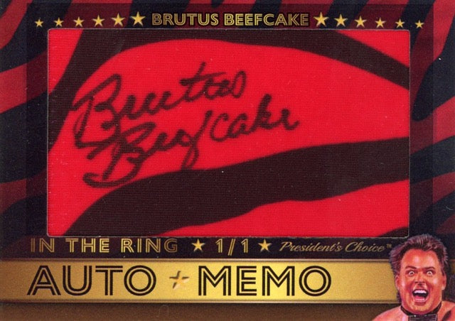 Brutus Beefcake In the Ring Auto/Memo 1/1