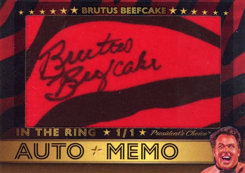 Brutus Beefcake In the Ring Auto/Memo 1/1