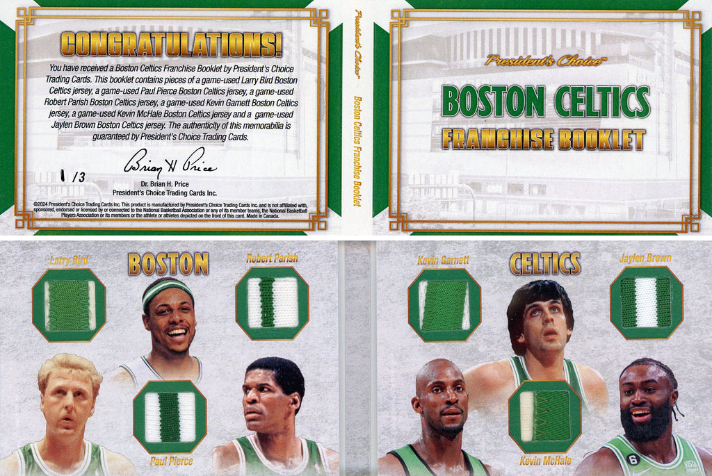 Six Piece Booklet Boston Celtics 1/3