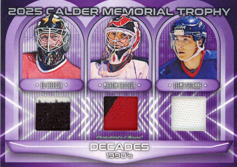 Decades 1990s Belfour, Brodeur, Selanne 5/5