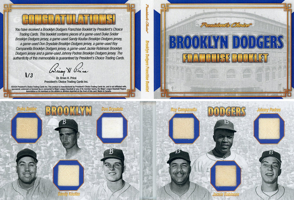 Six Piece Booklet Brooklyn Dodgers 1/3