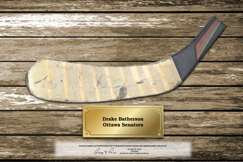 Drake Batherson Game Used Stick Blade