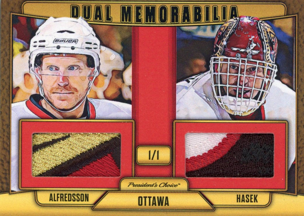 Daniel Alfredsson & Dominik Hasek Dual Memorabilia 1/1