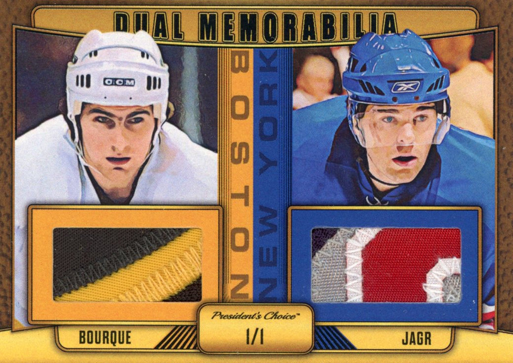 Raymond Bourque & Jaromir Jagr Dual Memorabilia 1/1