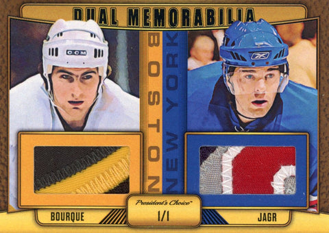 Raymond Bourque & Jaromir Jagr Dual Memorabilia 1/1